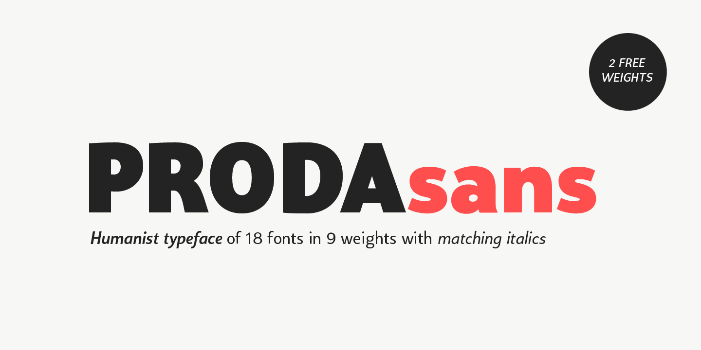 Font Proda Sans